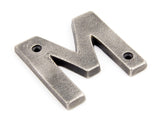 From The Anvil - Antique Pewter Letter M | Sku. 83803M | Trade Door Handles.