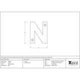 From The Anvil - Antique Pewter Letter N | Sku. 83803N | Trade Door Handles.