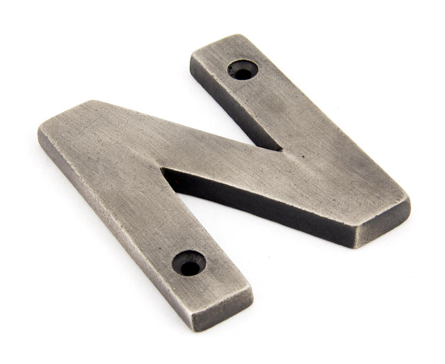 From The Anvil - Antique Pewter Letter N | Sku. 83803N | Trade Door Handles.