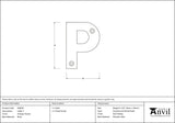 From The Anvil - Antique Pewter Letter P | Sku. 83803P | Trade Door Handles.