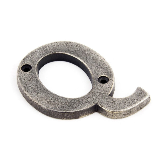 From The Anvil - Antique Pewter Letter Q | Sku. 83803Q | Trade Door Handles.
