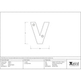 From The Anvil - Antique Pewter Letter V | Sku. 83803V | Trade Door Handles.