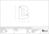 From The Anvil - Satin Chrome Letter B | Sku. 83804B | Trade Door Handles.