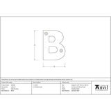 From The Anvil - Satin Chrome Letter B | Sku. 83804B | Trade Door Handles.
