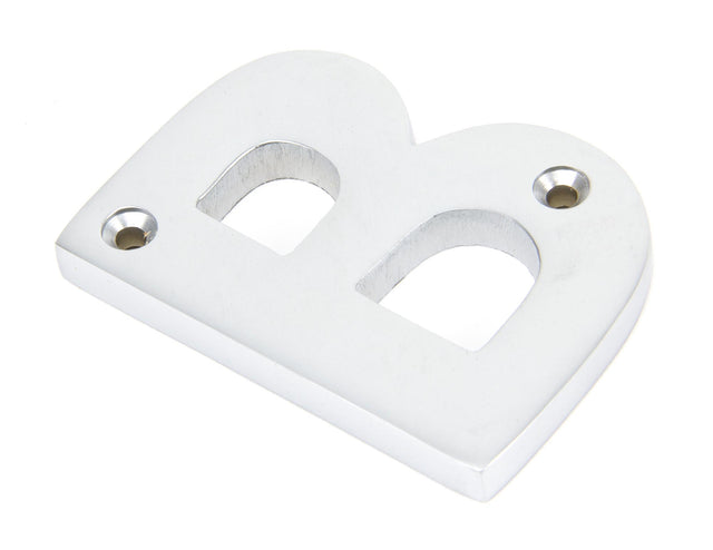 From The Anvil - Satin Chrome Letter B | Sku. 83804B | Trade Door Handles.