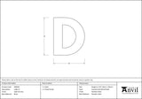 From The Anvil - Satin Chrome Letter D | Sku. 83804D | Trade Door Handles.