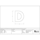 From The Anvil - Satin Chrome Letter D | Sku. 83804D | Trade Door Handles.