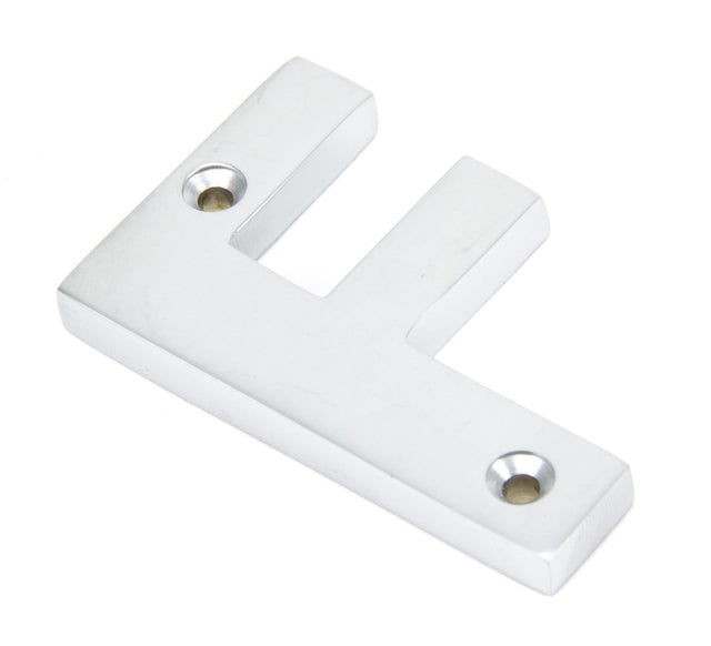 From The Anvil - Satin Chrome Letter F | Sku. 83804F | Trade Door Handles.