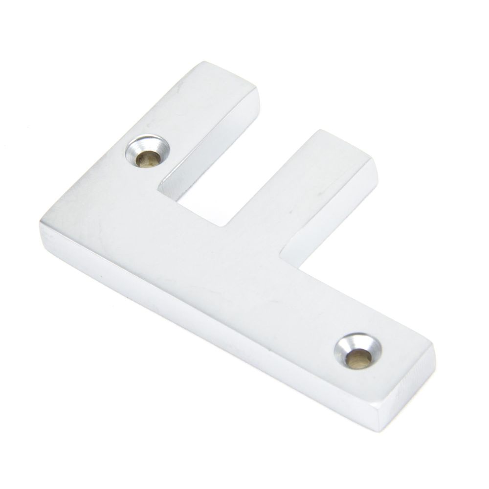 From The Anvil - Satin Chrome Letter F | Sku. 83804F | Trade Door Handles.