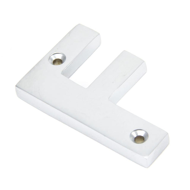 From The Anvil - Satin Chrome Letter F | Sku. 83804F | Trade Door Handles.