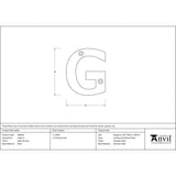 From The Anvil - Satin Chrome Letter G | Sku. 83804G | Trade Door Handles.