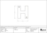 From The Anvil - Satin Chrome Letter H | Sku. 83804H | Trade Door Handles.