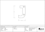 From The Anvil - Satin Chrome Letter J | Sku. 83804J | Trade Door Handles.