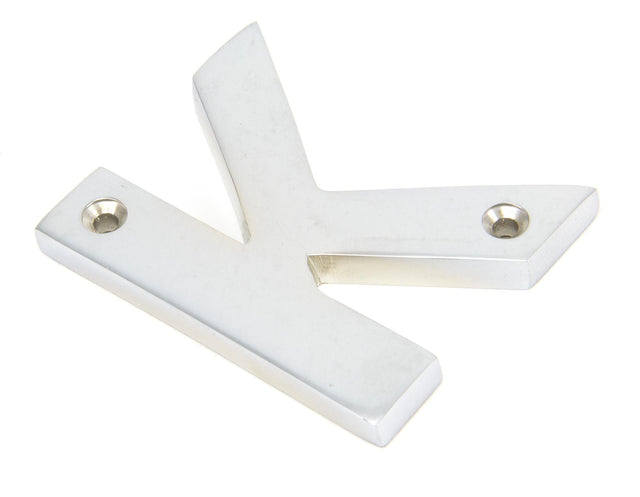From The Anvil - Satin Chrome Letter K | Sku. 83804K | Trade Door Handles.