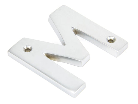 From The Anvil - Satin Chrome Letter M | Sku. 83804M | Trade Door Handles.
