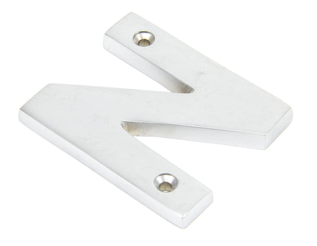 From The Anvil - Satin Chrome Letter N | Sku. 83804N | Trade Door Handles.
