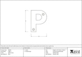 From The Anvil - Satin Chrome Letter P | Sku. 83804P | Trade Door Handles.
