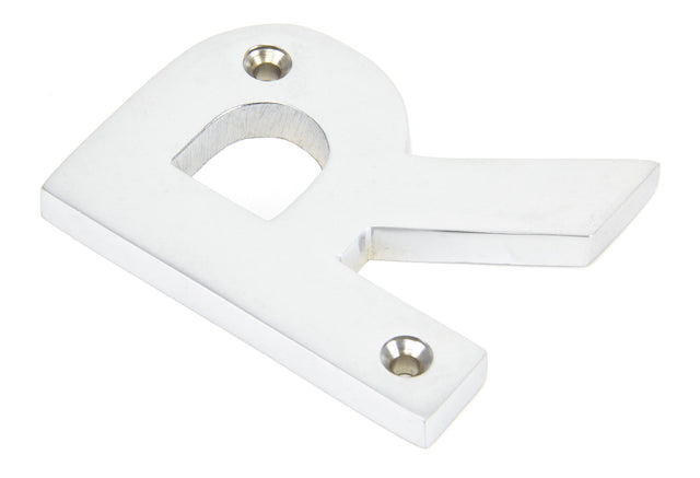 From The Anvil - Satin Chrome Letter R | Sku. 83804R | Trade Door Handles.