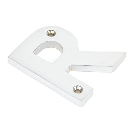 From The Anvil - Satin Chrome Letter R | Sku. 83804R | Trade Door Handles.