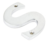 From The Anvil - Satin Chrome Letter S | Sku. 83804S | Trade Door Handles.