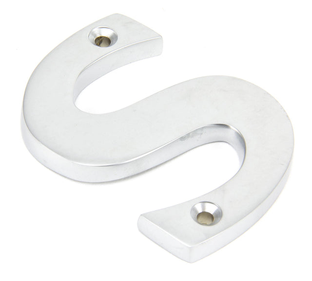 From The Anvil - Satin Chrome Letter S | Sku. 83804S | Trade Door Handles.