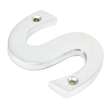 From The Anvil - Satin Chrome Letter S | Sku. 83804S | Trade Door Handles.
