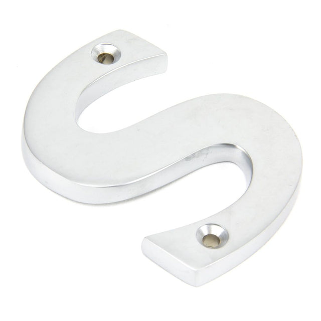 From The Anvil - Satin Chrome Letter S | Sku. 83804S | Trade Door Handles.