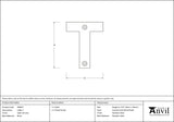 From The Anvil - Satin Chrome Letter T | Sku. 83804T | Trade Door Handles.