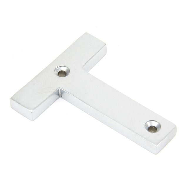 From The Anvil - Satin Chrome Letter T | Sku. 83804T | Trade Door Handles.