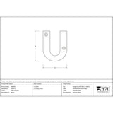 From The Anvil - Satin Chrome Letter U | Sku. 83804U | Trade Door Handles.