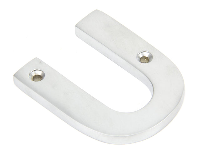 From The Anvil - Satin Chrome Letter U | Sku. 83804U | Trade Door Handles.