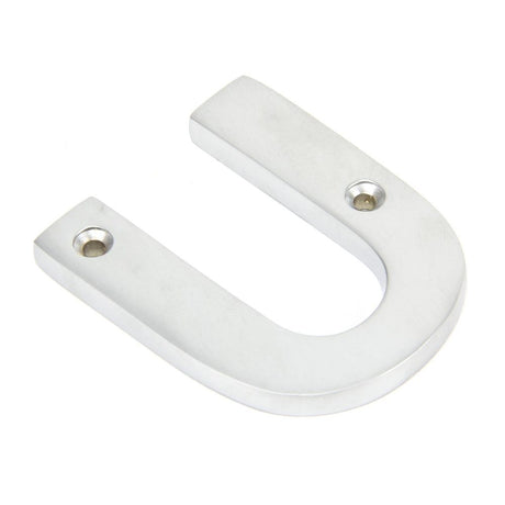 From The Anvil - Satin Chrome Letter U | Sku. 83804U | Trade Door Handles.