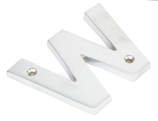 From The Anvil - Satin Chrome Letter W | Sku. 83804W | Trade Door Handles.