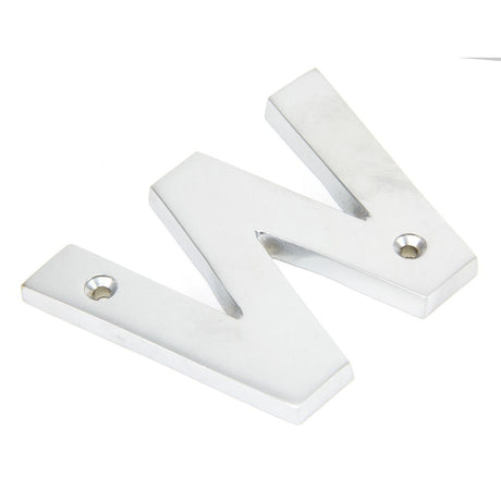 From The Anvil - Satin Chrome Letter W | Sku. 83804W | Trade Door Handles.