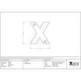 From The Anvil - Satin Chrome Letter X | Sku. 83804X | Trade Door Handles.