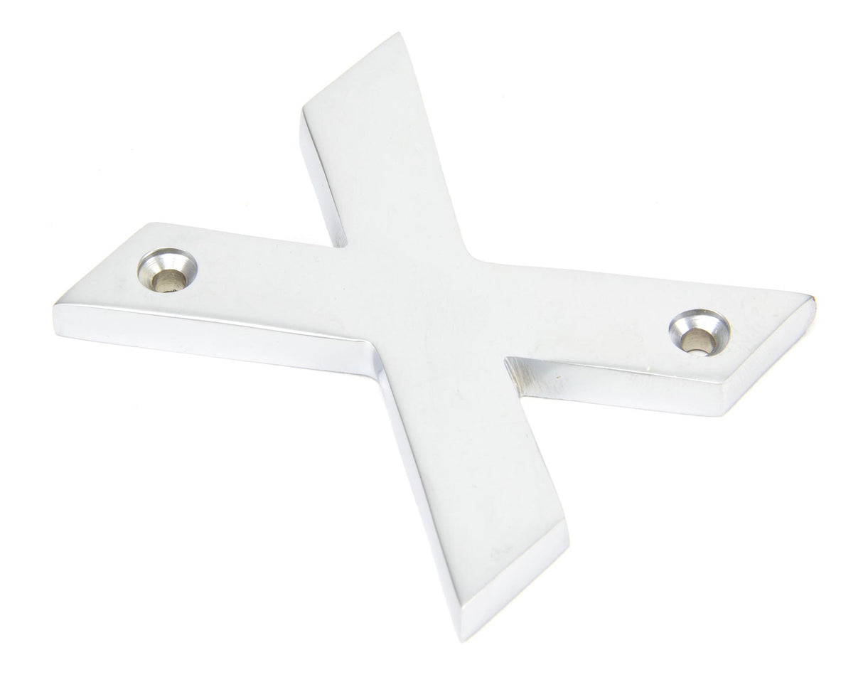 From The Anvil - Satin Chrome Letter X | Sku. 83804X | Trade Door Handles.