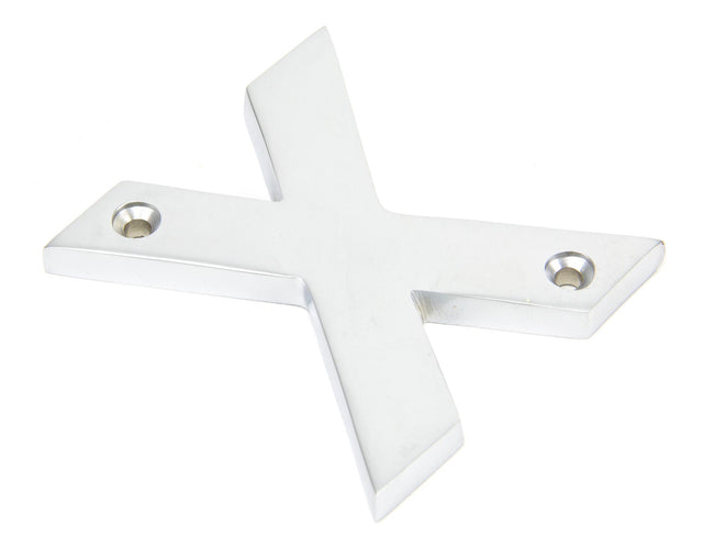 From The Anvil - Satin Chrome Letter X | Sku. 83804X | Trade Door Handles.