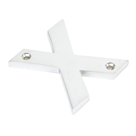 From The Anvil - Satin Chrome Letter X | Sku. 83804X | Trade Door Handles.