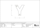 From The Anvil - Satin Chrome Letter Y | Sku. 83804Y | Trade Door Handles.