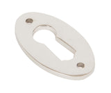 From The Anvil - Polished Nickel Oval Escutcheon | Sku. 83810 | Trade Door Handles.