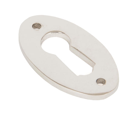 From The Anvil - Polished Nickel Oval Escutcheon | Sku. 83810 | Trade Door Handles.