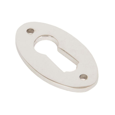 From The Anvil - Polished Nickel Oval Escutcheon | Sku. 83810 | Trade Door Handles.