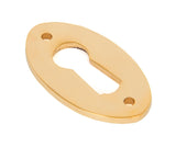 From The Anvil - Polished Brass Oval Escutcheon | Sku. 83812 | Trade Door Handles.