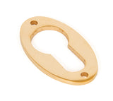 From The Anvil - Polished Brass Oval Euro Escutcheon | Sku. 83815 | Trade Door Handles.