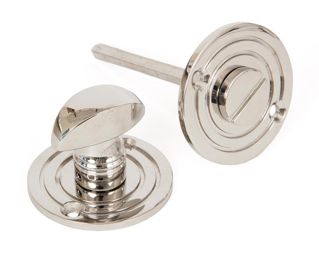 From The Anvil - Polished Nickel Round Bathroom Thumbturn | Sku. 83824 | Trade Door Handles.