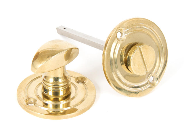 From The Anvil - Polished Brass Round Bathroom Thumbturn | Sku. 83825 | Trade Door Handles.