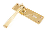 From The Anvil - Polished Brass Straight Lever Lock Set | Sku. 83829 | Trade Door Handles.