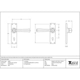 From The Anvil - Polished Brass Straight Lever Lock Set | Sku. 83829 | Trade Door Handles.