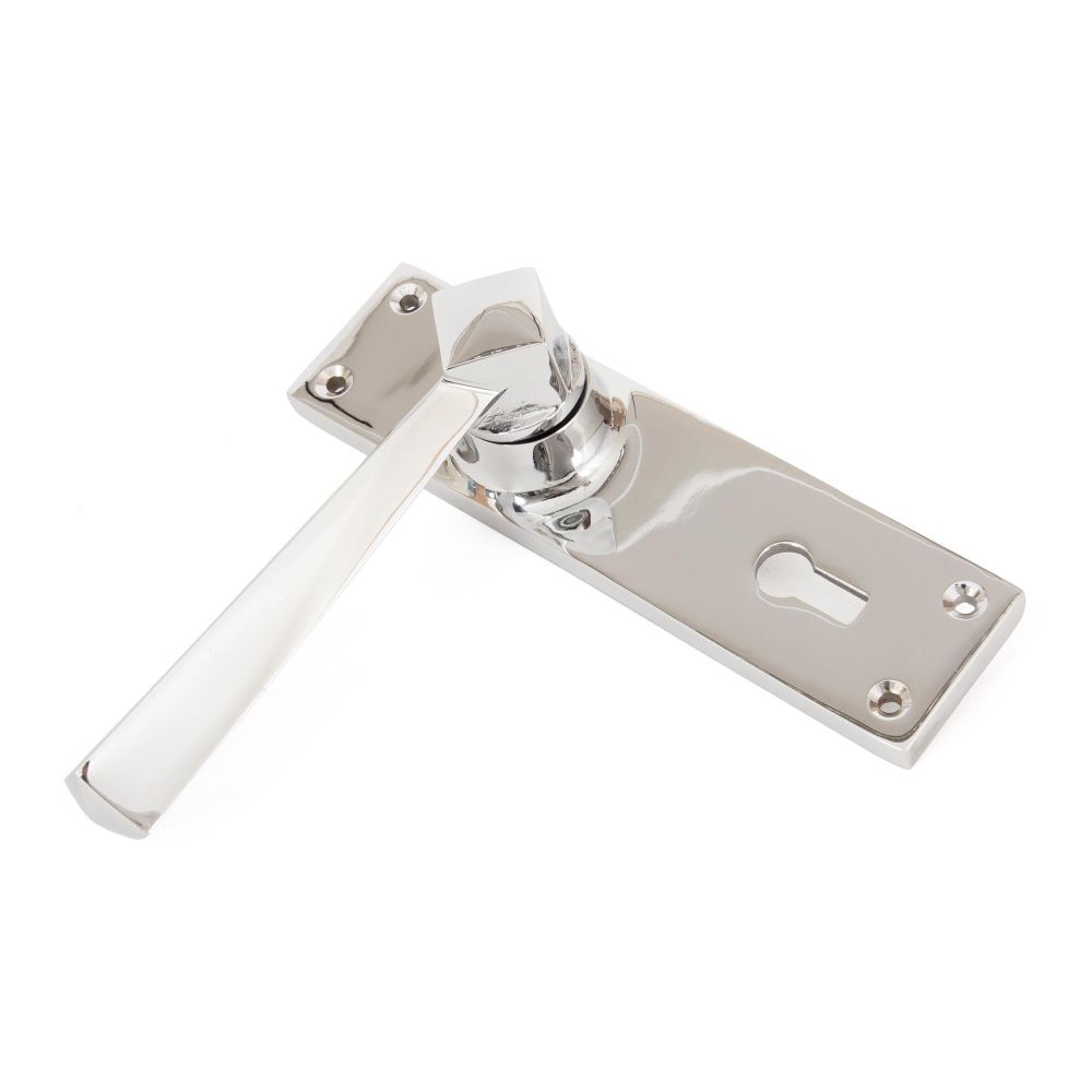 From The Anvil - Polished Chrome Straight Lever Lock Set | Sku. 83830 | Trade Door Handles.