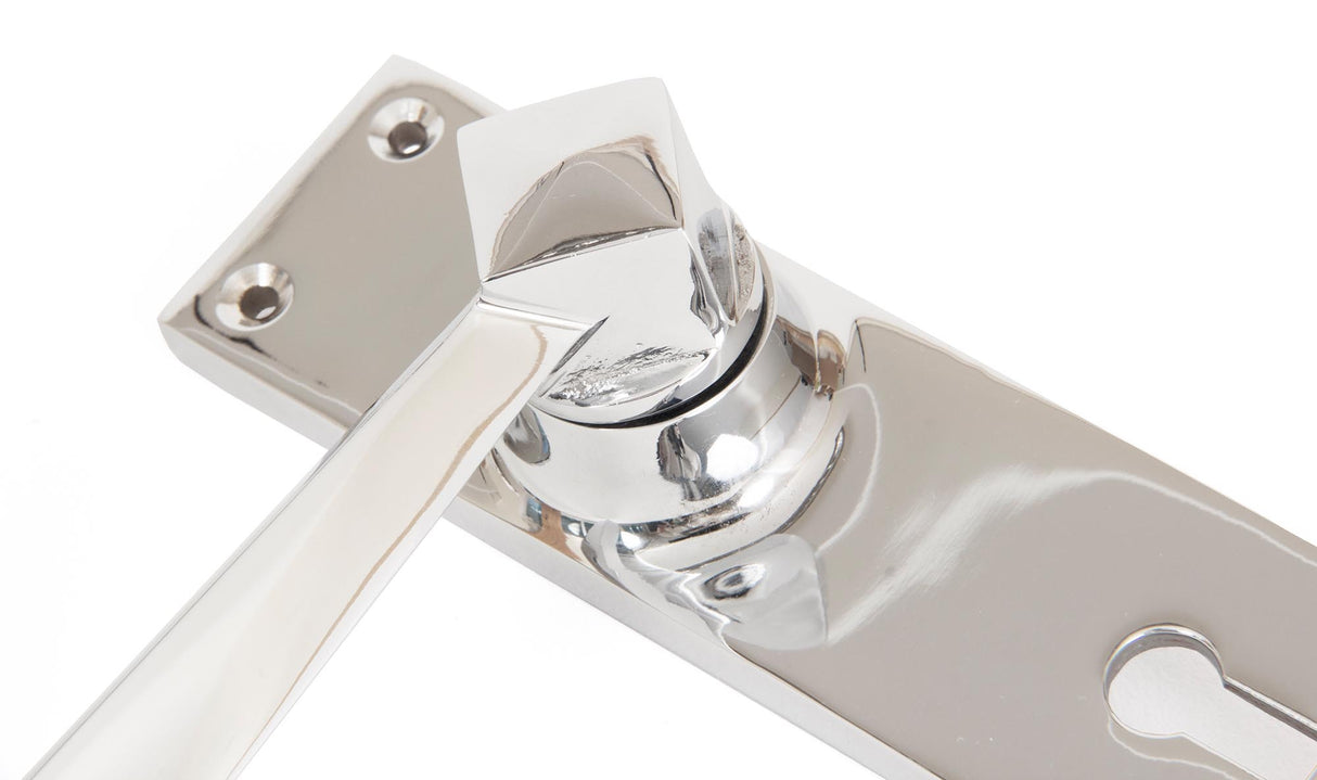 From The Anvil - Polished Chrome Straight Lever Lock Set | Sku. 83830 | Trade Door Handles.
